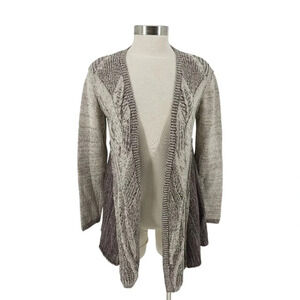 Altar'd State Grandma Sweater Cardigan Long Sleeve Cable Knit Open Front